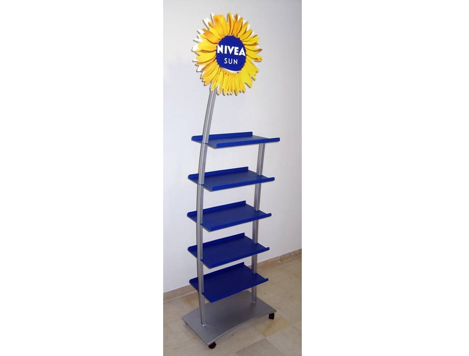 Nivea Publicom plv tunisie, présentoir magasin, support publicitaire, marketing point de vente