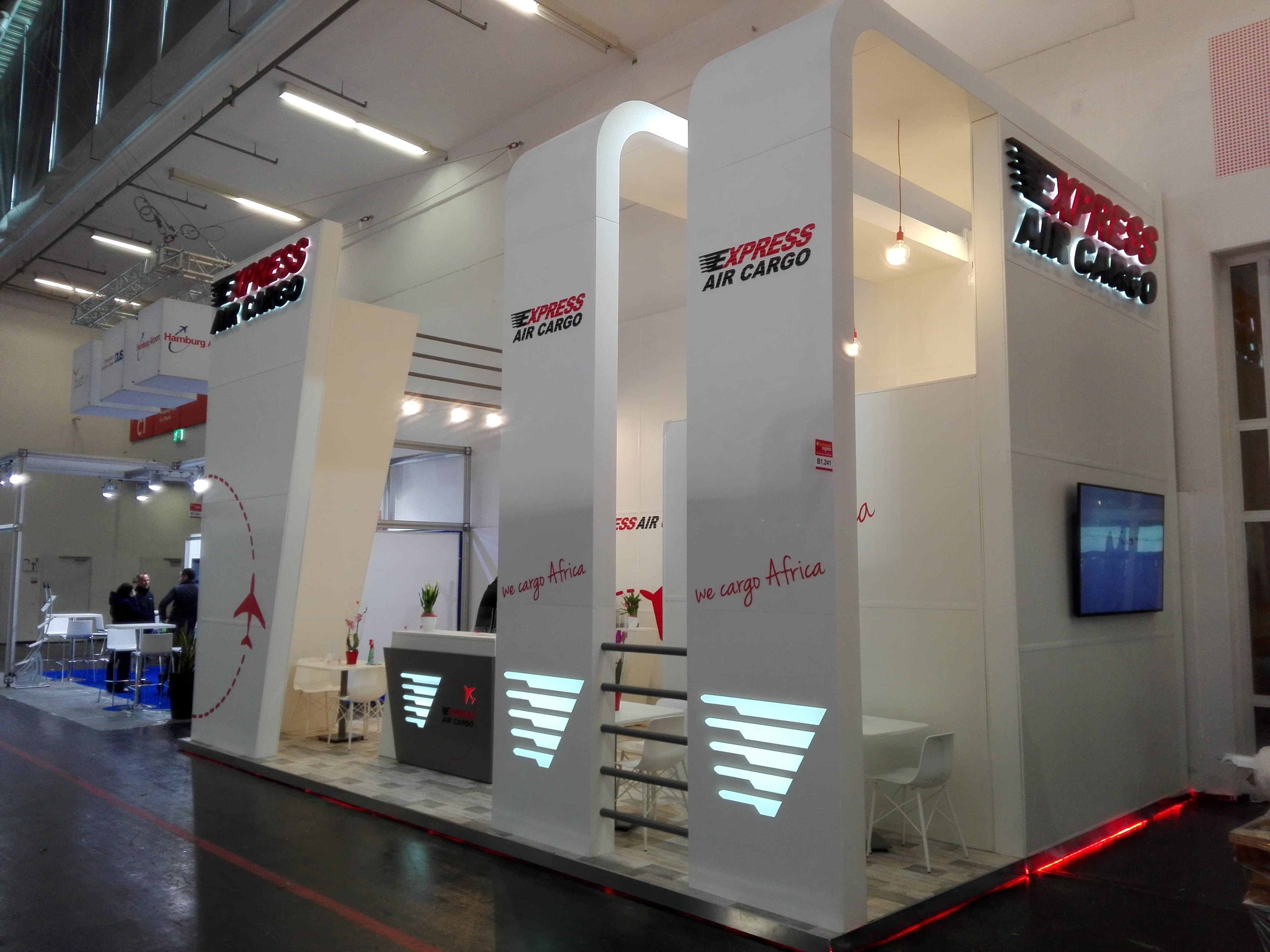 Express Air Cargo Publicom stand sur mesure tunisie, stand exposition, fabrication stand salon, stand professionnel