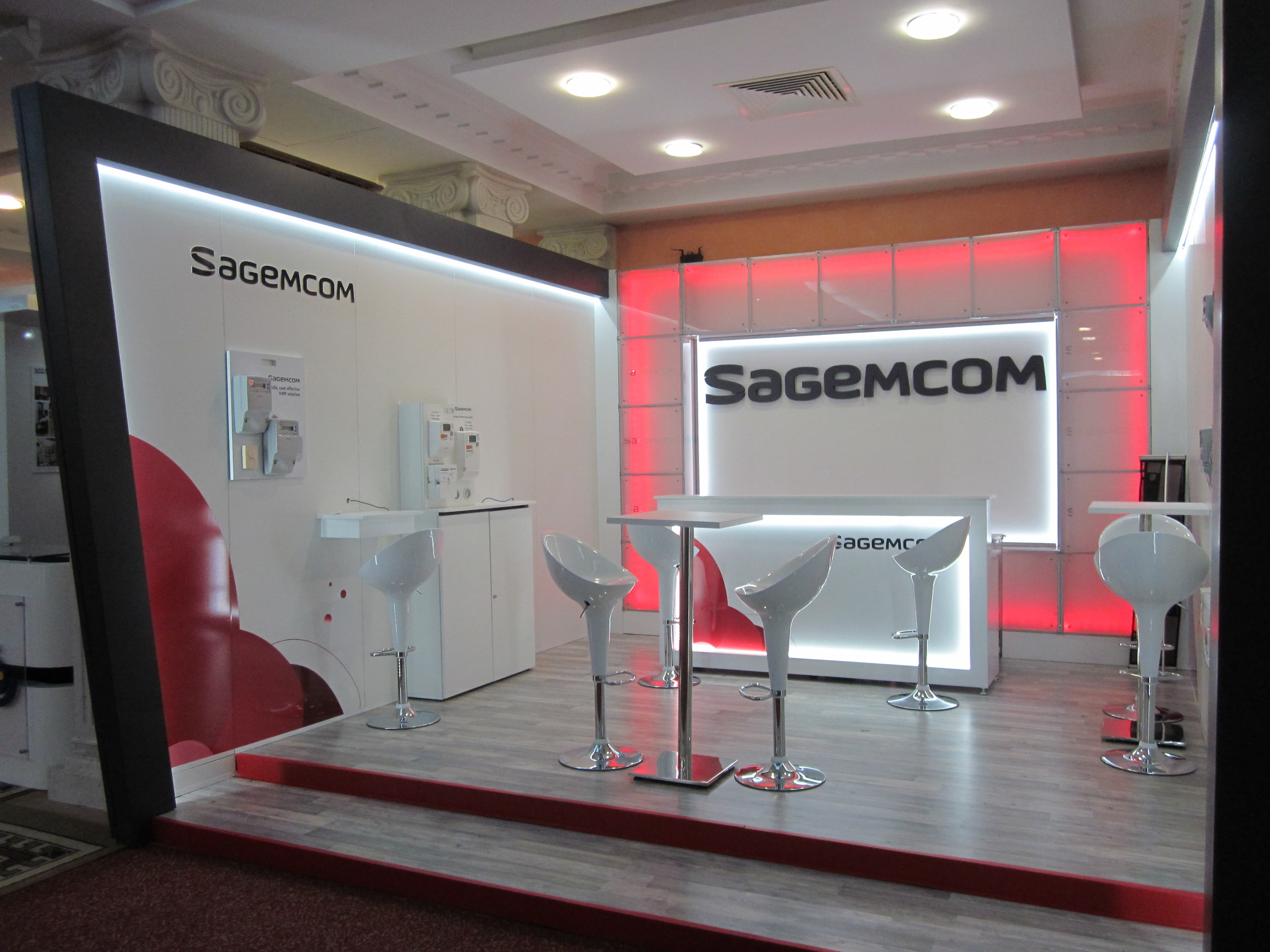 Sagemcom Publicom stand sur mesure tunisie, stand exposition, fabrication stand salon, stand professionnel