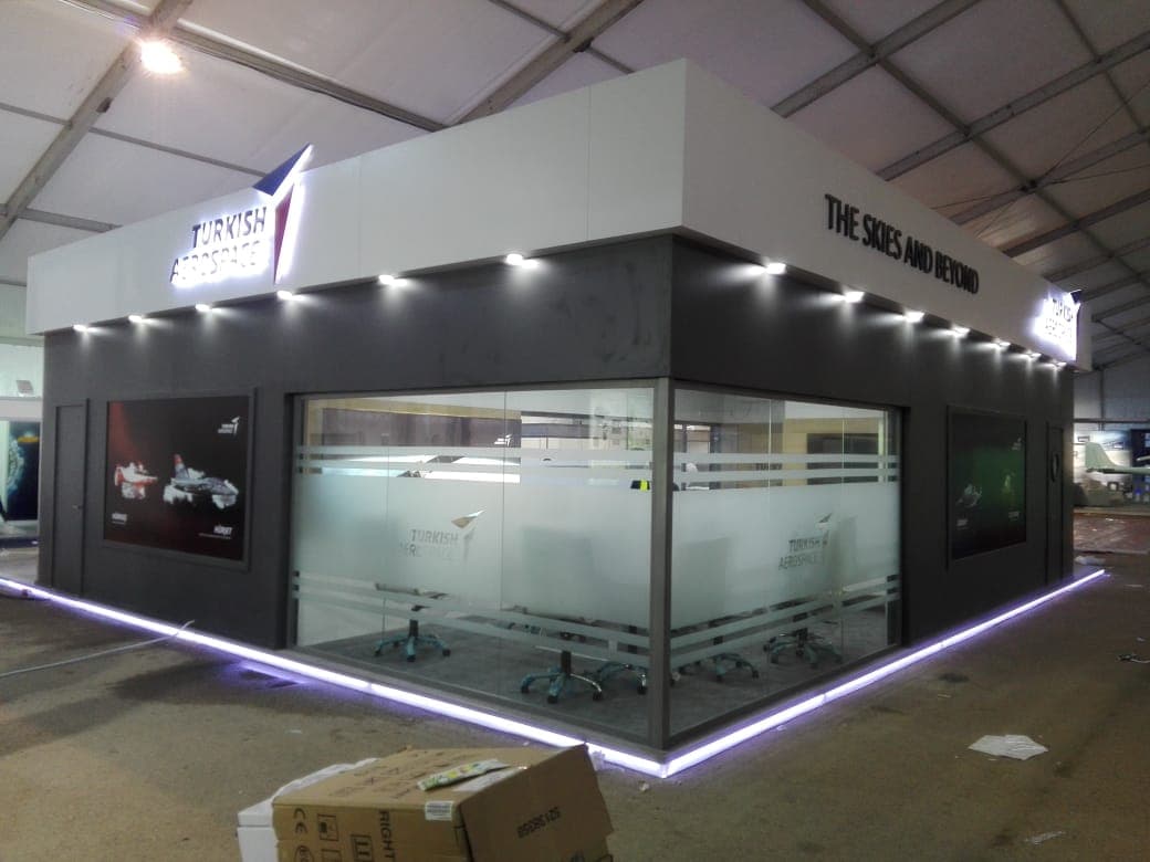 Turkish Aerospace Industries Publicom stand sur mesure tunisie, stand exposition, fabrication stand salon, stand professionnel