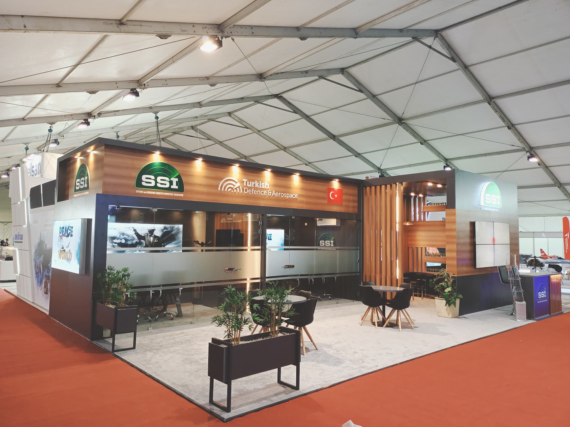 Turkish Aerospace Industries Publicom stand sur mesure tunisie, stand exposition, fabrication stand salon, stand professionnel