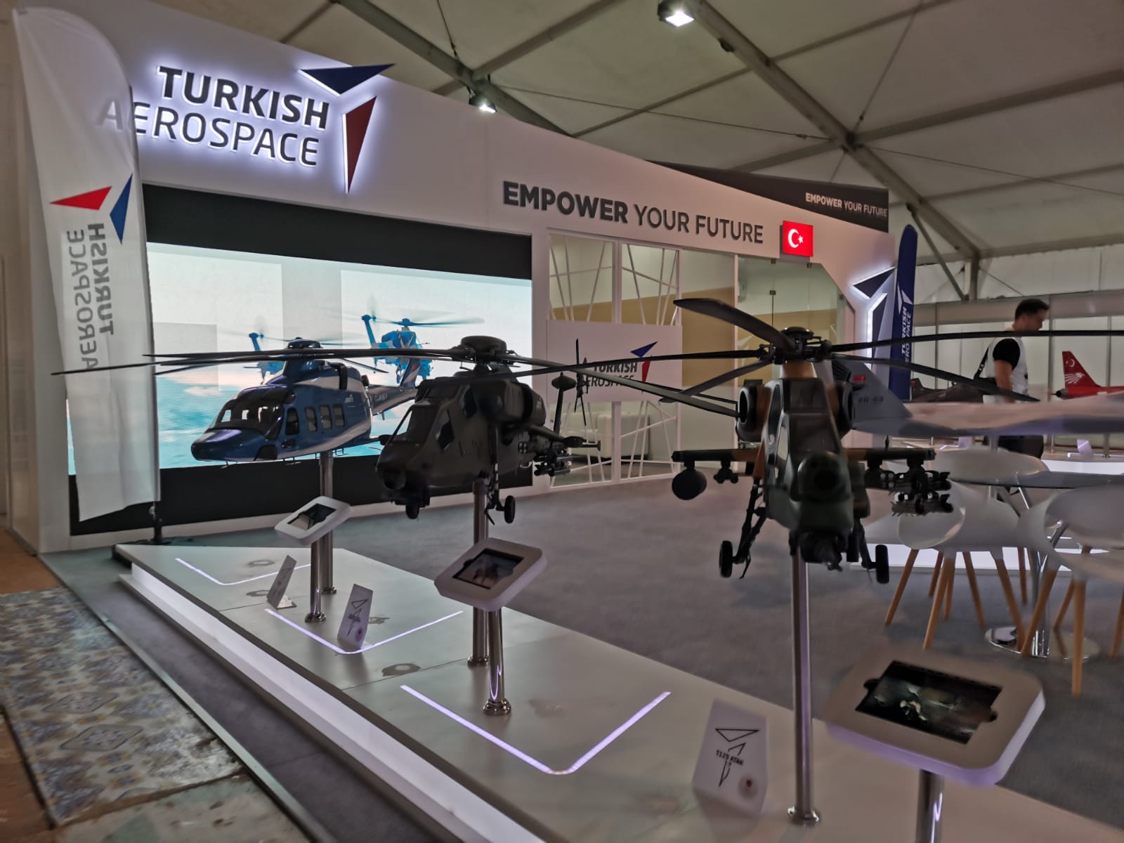 Turkish Aerospace Industries Publicom stand sur mesure tunisie, stand exposition, fabrication stand salon, stand professionnel