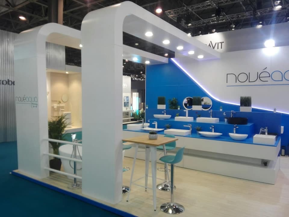 noveaqua Publicom stand sur mesure tunisie, stand exposition, fabrication stand salon, stand professionnel