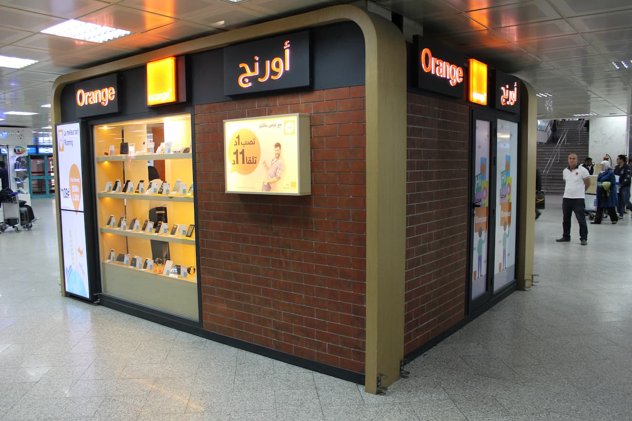 Orange Publicom structure modulaire tunisie, construction préfabriquée, stand modulaire